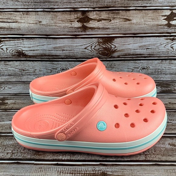 NEW!! Crocs Crocband Melon Clogs Sz 11 - Picture 2 of 6
